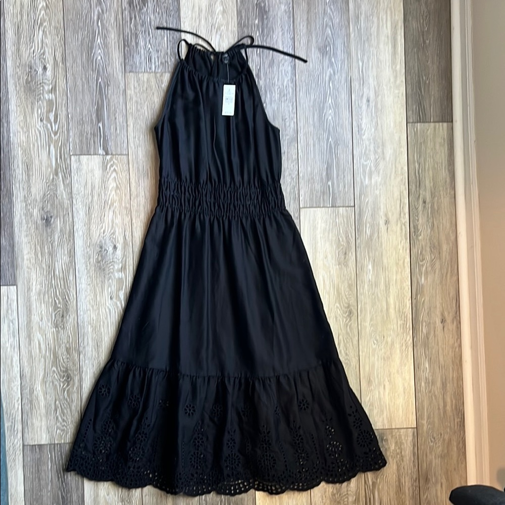 Elegant Black Halter Dress